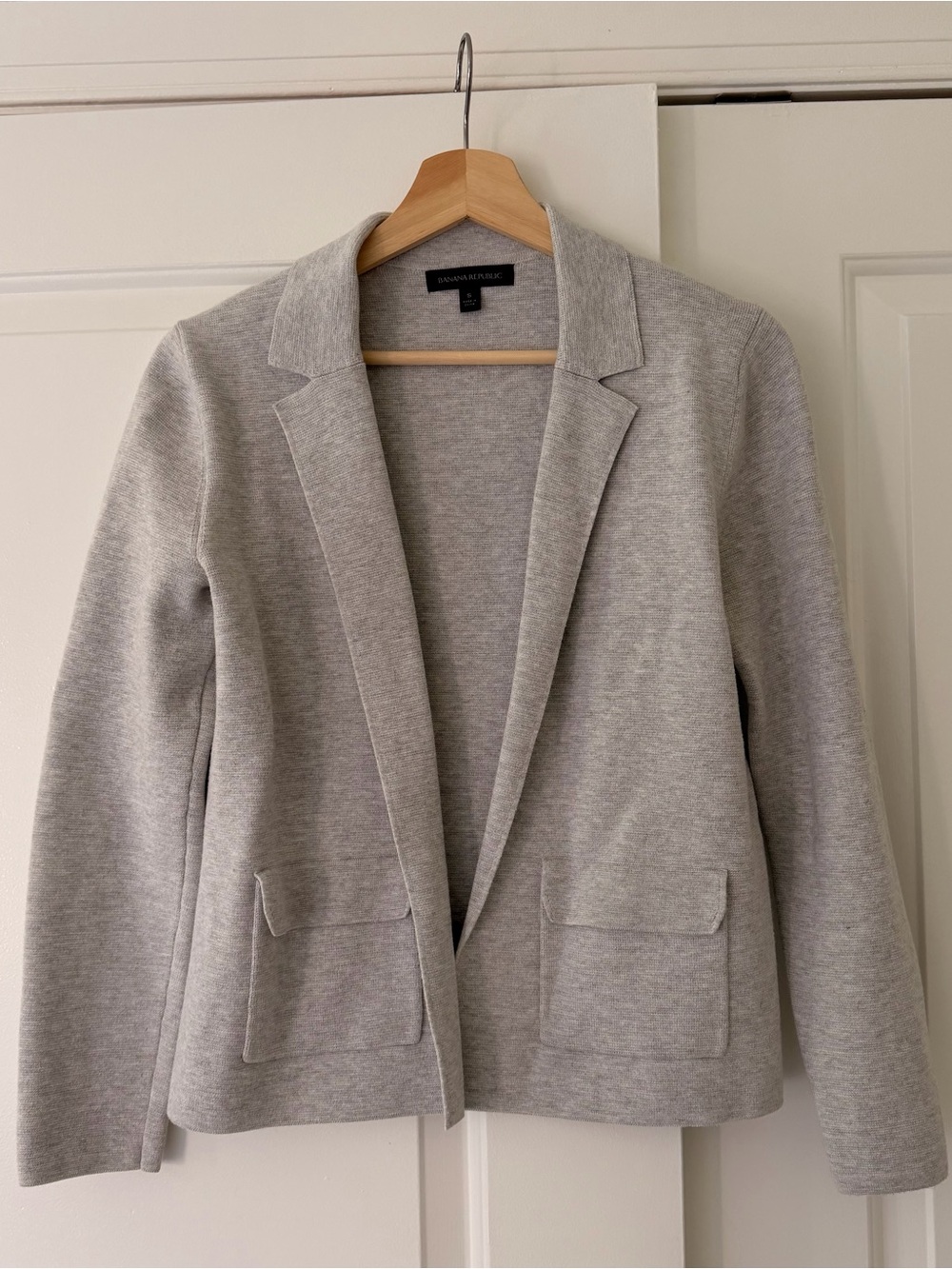 Banana Republic Light Gray Knit Blazer